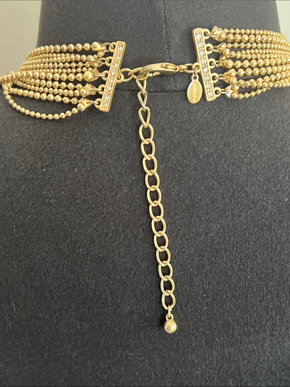 Chico's Gold Multi-Strand Beaded Necklace - Picture 8 of 9